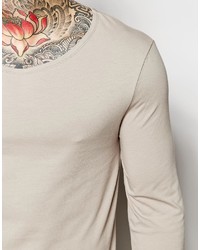 T-shirt manica lunga grigia di Asos