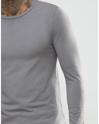 T-shirt manica lunga grigia di Asos