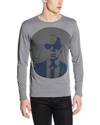 T-shirt manica lunga grigia di Karl Lagerfeld