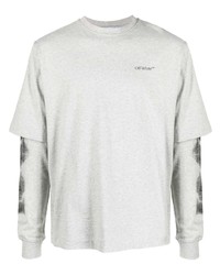 T-shirt manica lunga grigia di Off-White