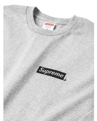 T-shirt manica lunga grigia di Supreme