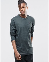 T-shirt manica lunga grigio scuro di adidas