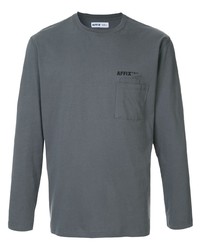 T-shirt manica lunga grigio scuro di AFFIX
