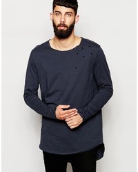 T-shirt manica lunga grigio scuro di Asos