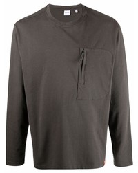 T-shirt manica lunga grigio scuro di Aspesi