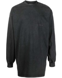 T-shirt manica lunga grigio scuro di Balenciaga