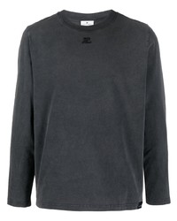 T-shirt manica lunga grigio scuro di Courrèges