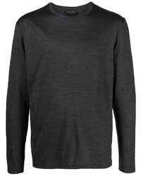 T-shirt manica lunga grigio scuro di Dell'oglio