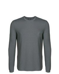 T-shirt manica lunga grigio scuro di Giorgio Armani