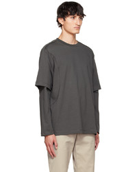 T-shirt manica lunga grigio scuro di AFFXWRKS