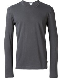 T-shirt manica lunga grigio scuro di James Perse