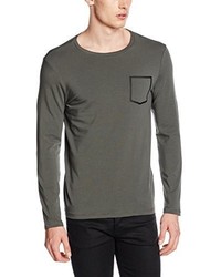 T-shirt manica lunga grigio scuro di Karl Lagerfeld
