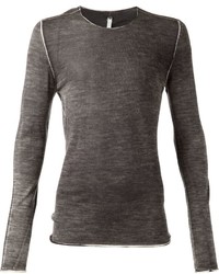 T-shirt manica lunga grigio scuro di Label Under Construction