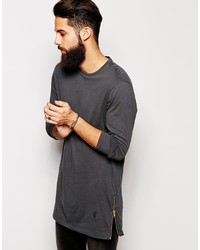 T-shirt manica lunga grigio scuro di Religion