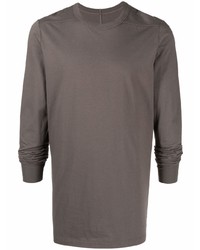 T-shirt manica lunga grigio scuro di Rick Owens