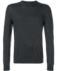 T-shirt manica lunga grigio scuro di Z Zegna