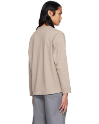 T-shirt manica lunga marrone chiaro di Li-Ning