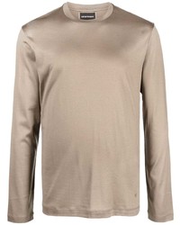 T-shirt manica lunga marrone chiaro di Emporio Armani