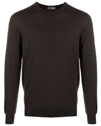 T-shirt manica lunga marrone scuro di Drumohr