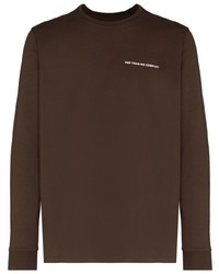 T-shirt manica lunga marrone scuro di Pop Trading Company