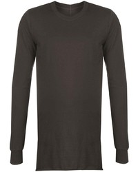 T-shirt manica lunga marrone scuro di Rick Owens