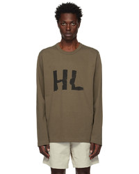 T-shirt manica lunga marrone di Helmut Lang