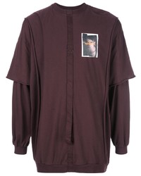 T-shirt manica lunga melanzana scuro di Komakino