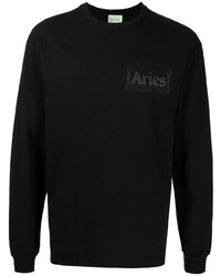 T-shirt manica lunga nera di Aries
