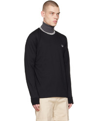 T-shirt manica lunga nera di Fred Perry