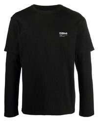 T-shirt manica lunga nera di C2h4
