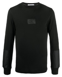 T-shirt manica lunga nera di Calvin Klein Jeans