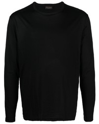 T-shirt manica lunga nera di Dell'oglio