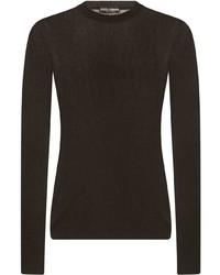 T-shirt manica lunga nera di Dolce & Gabbana