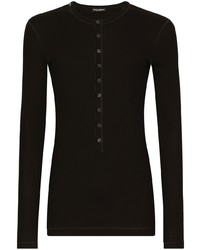 T-shirt manica lunga nera di Dolce & Gabbana