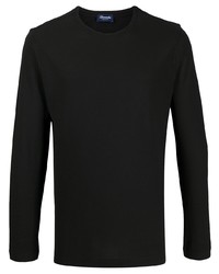 T-shirt manica lunga nera di Drumohr