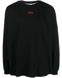 T-shirt manica lunga nera di Gcds