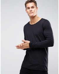 T-shirt manica lunga nera di Hugo Boss