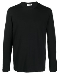 T-shirt manica lunga nera di Jil Sander