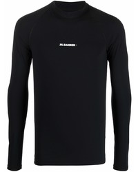 T-shirt manica lunga nera di Jil Sander