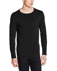 T-shirt manica lunga nera di Karl Lagerfeld