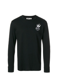 T-shirt manica lunga nera di McQ Alexander McQueen