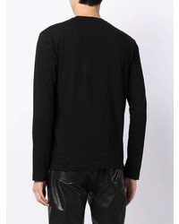 T-shirt manica lunga nera di Versace