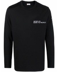 T-shirt manica lunga nera di Moncler