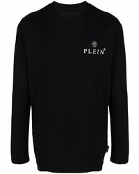 T-shirt manica lunga nera di Philipp Plein