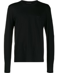 T-shirt manica lunga nera di Prada