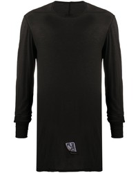 T-shirt manica lunga nera di Rick Owens DRKSHDW