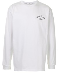 T-shirt manica lunga ricamata bianca di BAPE BLACK *A BATHING APE®
