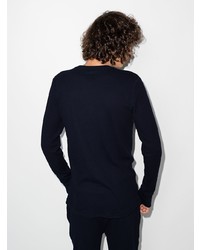 T-shirt manica lunga ricamata blu scuro di Polo Ralph Lauren