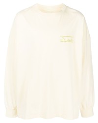 T-shirt manica lunga ricamata gialla di Martine Rose