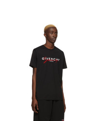 T-shirt manica lunga ricamata nera di Givenchy